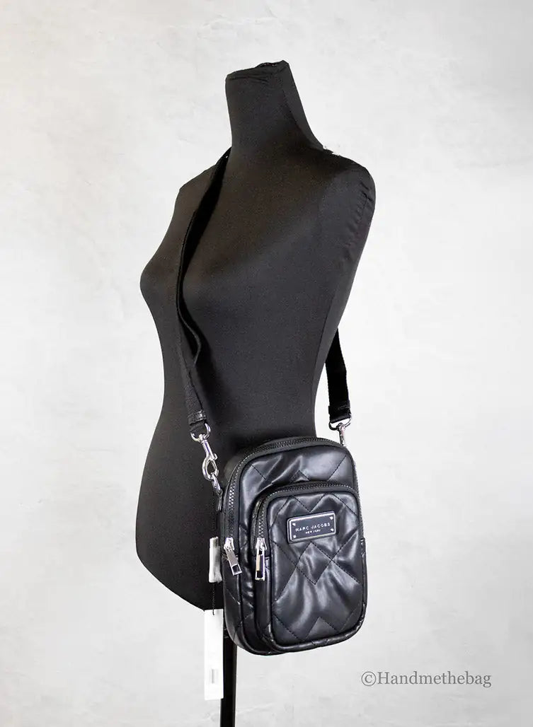 Marc Jacobs Pillow Small Black Quilted Leather Crossbody Bag