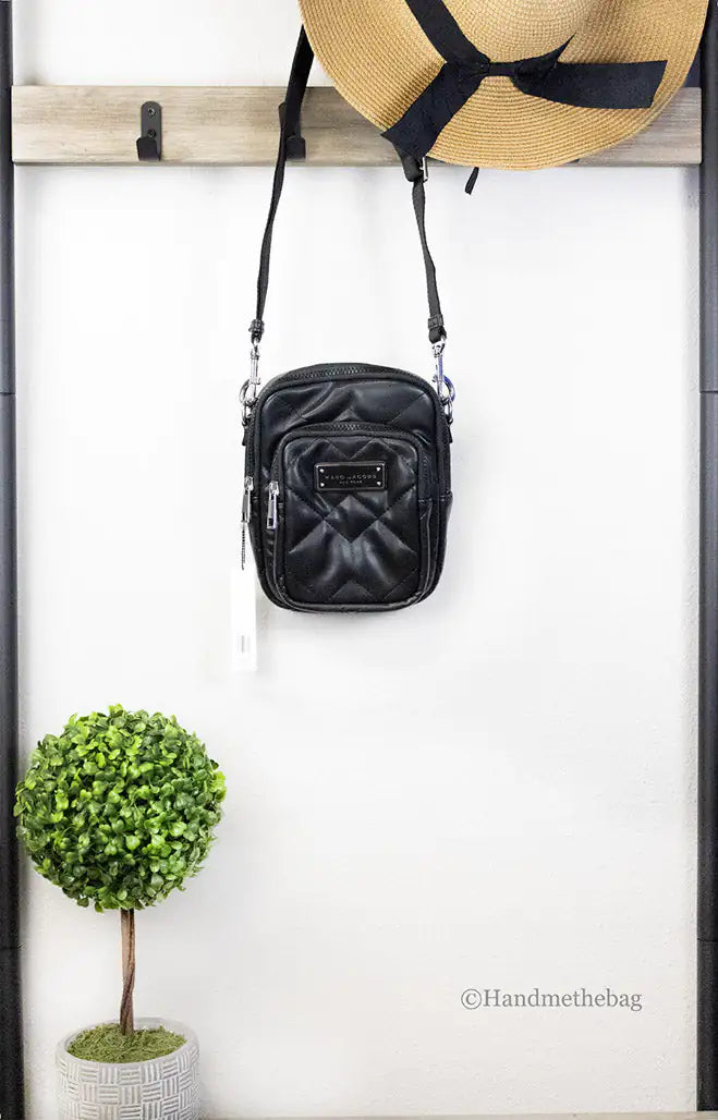 Marc Jacobs Pillow Small Black Quilted Leather Crossbody Bag